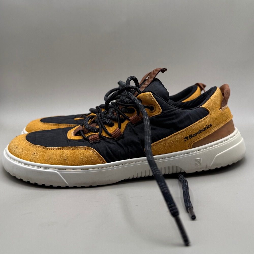 Barebarics Barefoot Sneakers Mens 7 Minimalist Zero Drop Suede Ripstop Yellow